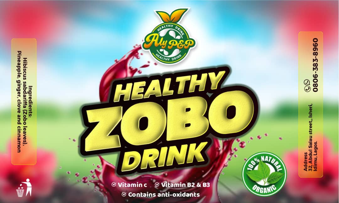 A chilled bottle of Aly P&P Zobo drink